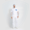 Einweg-Overallanzug Atmungsaktive Schutzkleidung aus Polypropylen-Vliesstoff Weiß
