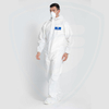 Weißer Einweg-Schutzanzug für Spritzlackierung Sicherheitsarbeitskleidung mit Kapuze
