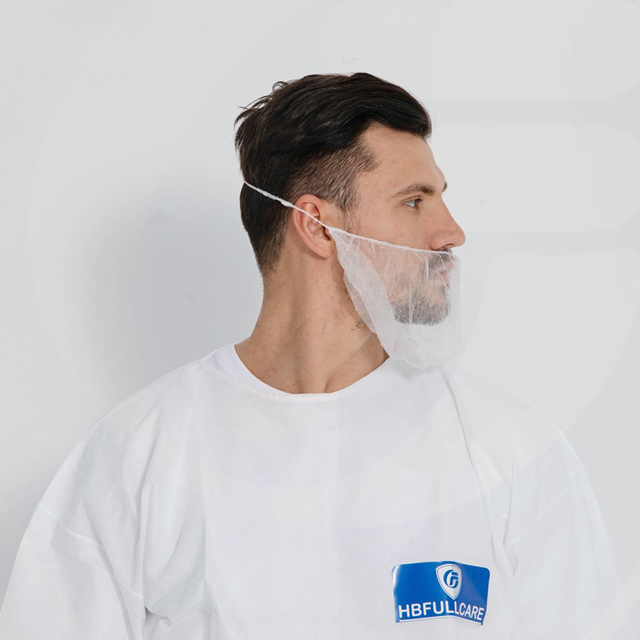 Einweg-Bartabdeckung aus PP mit einzelnen oder doppelten elastischen Ohrschlaufen